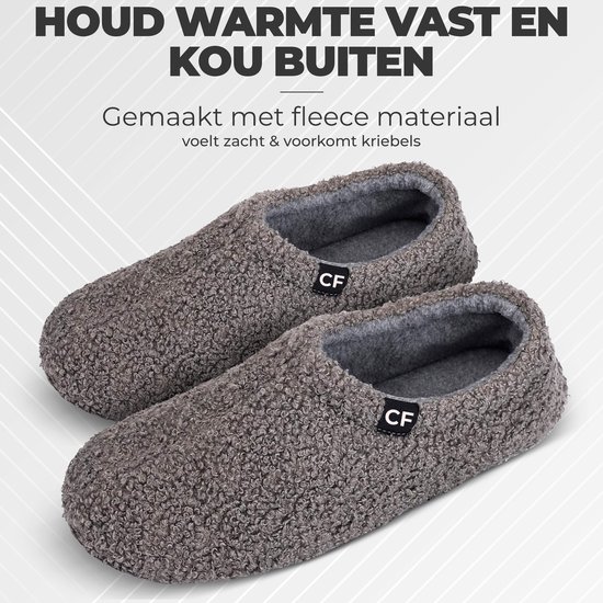Pantoufles femmes Femme - Comfeet - Taille 36/37 - Grijs - Antidérapants - Pantoufles