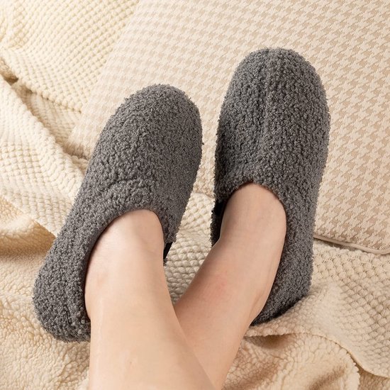 Pantoufles femmes Femme - Comfeet - Taille 36/37 - Grijs - Antidérapants - Pantoufles
