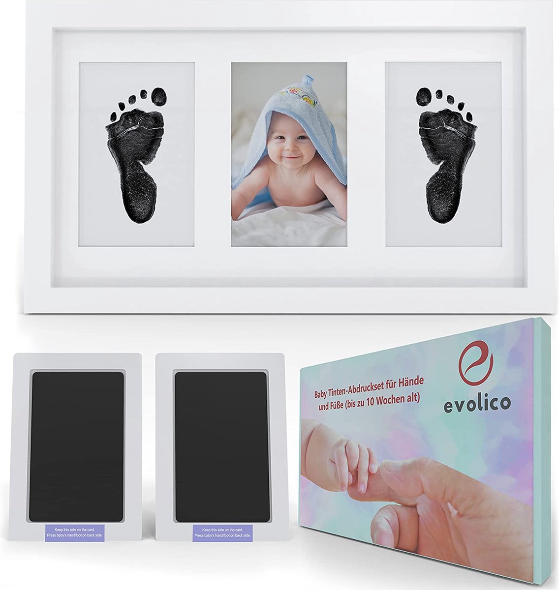Goedkoopste Baby Fotolijstje met Klei Afdruk Gipsafdruk baby - - Kraamcadeau jongens Kraamcadeau meisjes – Pasgeboren Baby – Geboortecadeau afdrukkenset