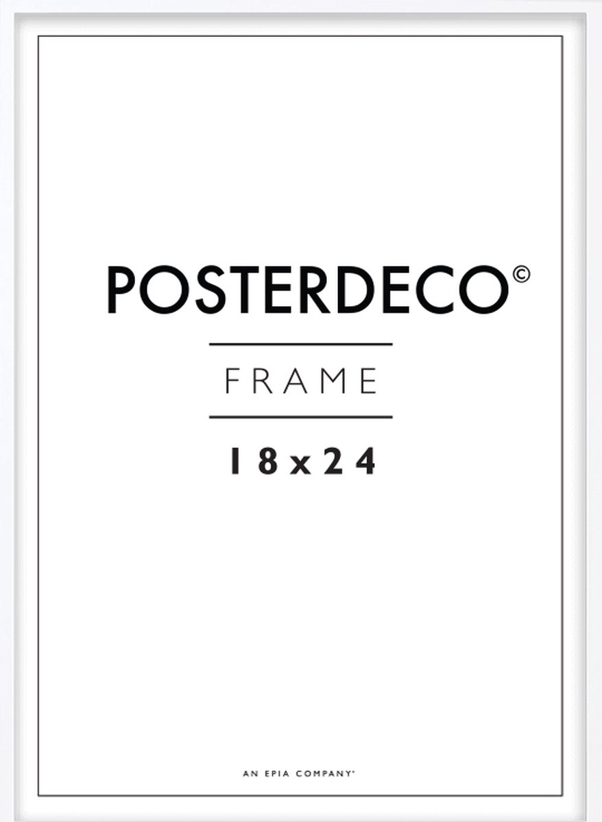 Fotolijst - Posterdeco - Premium Hout - Fotomaat 18x24 cm - Posterlijst - Fotolijstje - Wit