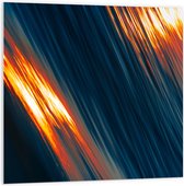 WallClassics - Panneau en mousse PVC - Rayons lumineux Oranje - 100x100 cm Photo sur panneau en mousse PVC (avec système d'accrochage)