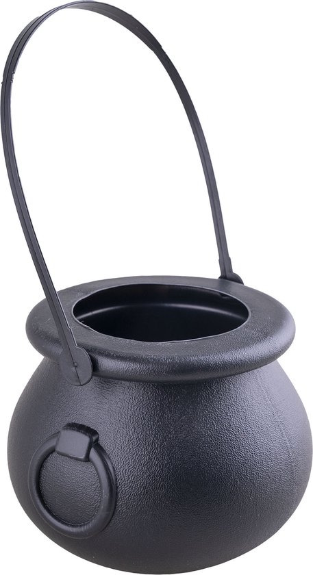 Heksenketel plastic zwart klein