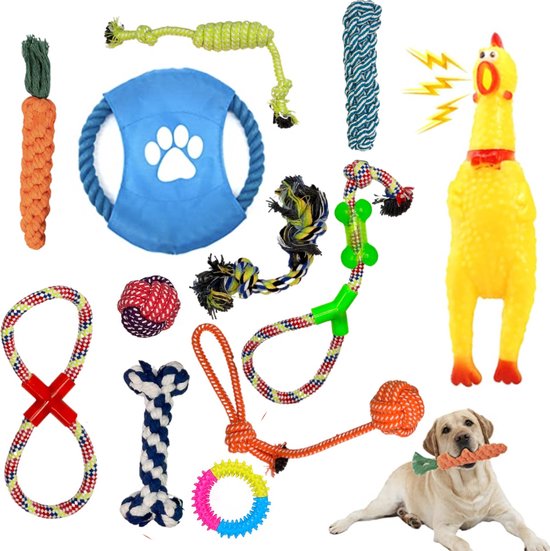 (Goedkoopste) Honden speelgoed set geschikt voor puppy's t/m middelgrote...