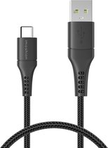 iMoshion USB C naar USB A Kabel - 0.5 meter - Snellader & Datasynchronisatie - Oplaadkabel - Stevig gevlochten materiaal - Zwart