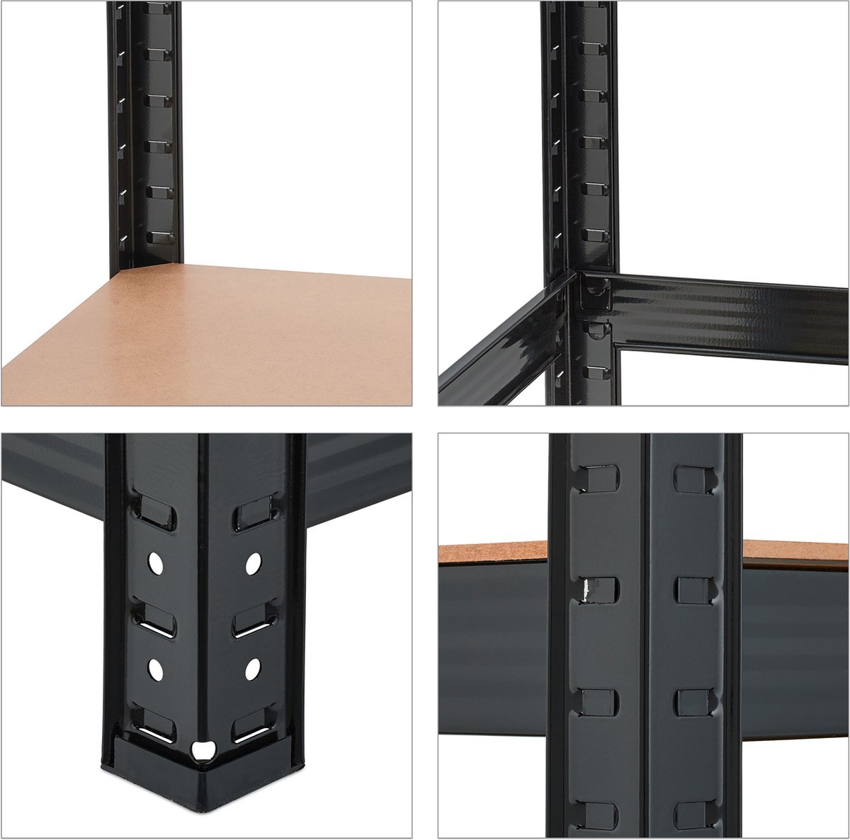 shelfplaza HOME 180x120x23 cm metalen stellingkast in verzinkt met 5