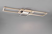 LED Plafondlamp - Plafondverlichting - Torna Urano - 60W - Aanpasbare Kleur - Afstandsbediening - Dimbaar - Rechthoek - Mat Goud - Aluminium