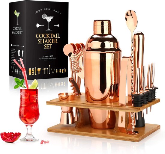 Kit de shaker à cocktail en verre, ensemble de fabrication de