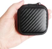 Ears Zipper Case - Carbon Zwart - Sac de rangement avec fermeture éclair - 7,5 * 7,5 cm