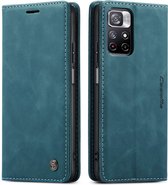 CaseMe - Hoesje geschikt voor Xiaomi Redmi Note 11 - Wallet Book Case - Magneetsluiting - Blauw