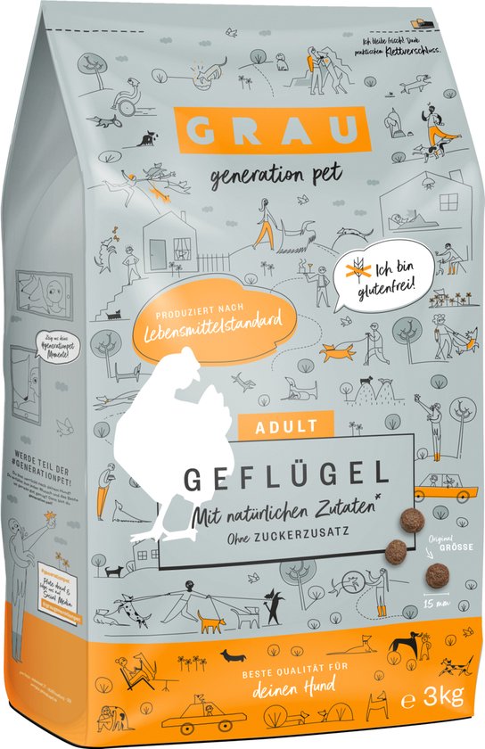 Grau hondenbrokken Gevogelte 3kg
