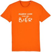 Alleen hier voor het bier Rustaagh oranje unisex t-shirt 3XL - Oranje shirt dames - Oranje shirt heren - Oranje shirt nederlands elftal - EK voetbal 2024 shirt - EK voetbal 2024 kleding - Nederlands elftal voetbal shirt