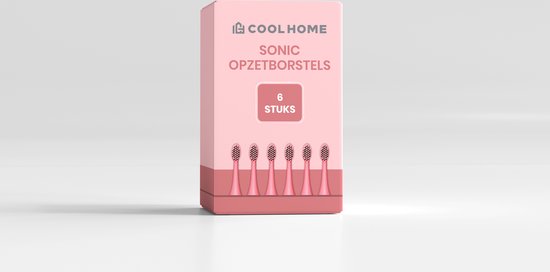 CoolHome Sonic Opzetborstels Konijntje- 6 stuks - Roze