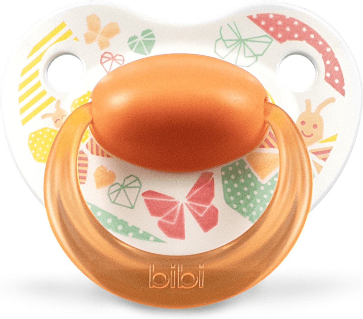 Bibi Happiness Favourites Dental Fopspeen 16 maanden plus Oranje