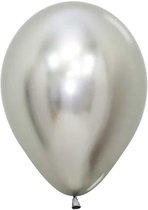 20x Ballon (klein) 12cm reflex Silver zilver van Sempertex [Promoballons select)