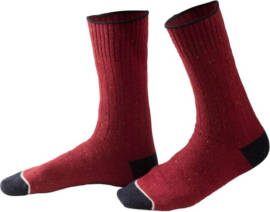 Living crafts - Warme wollen sokken Lorin - lava rood