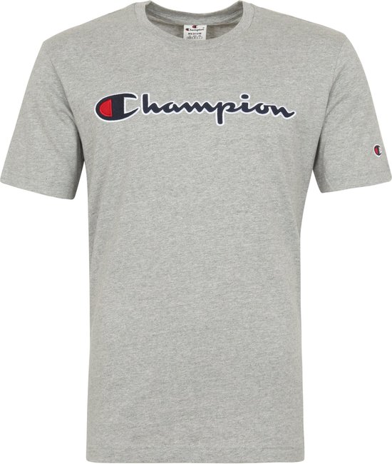 Champion - T-Shirt Logo Grijs - Heren - Maat M - Comfort-fit
