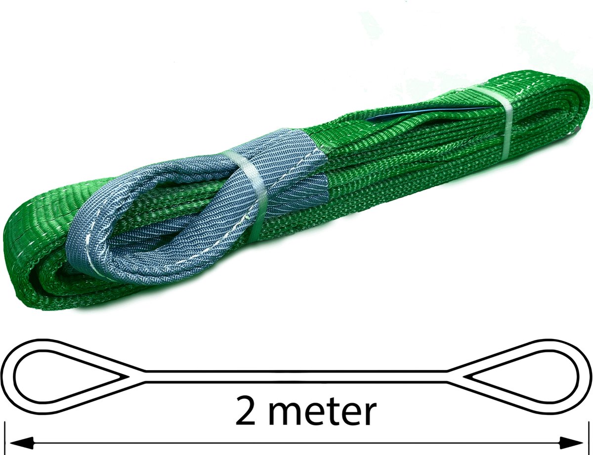 TETRA Hijsband - Werklast 2 Ton - Lengte 2 Meter - Hijsbanden - Heffen - Hijsen