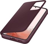Origineel Samsung Smart Clear-View Cover voor Samsung Galaxy S22 Plus (S906) - Burgundy Rood