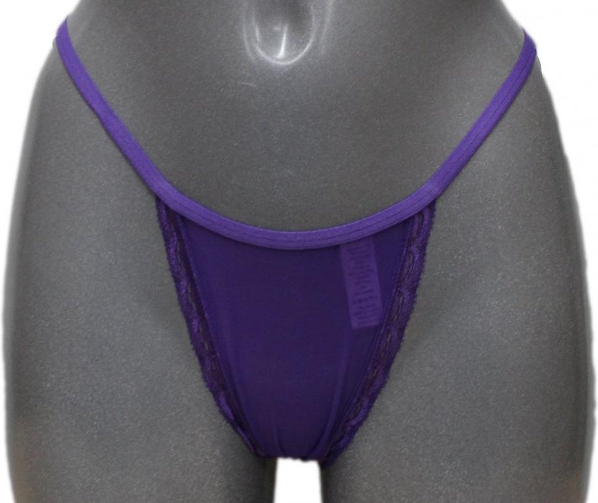 G-String mit Spitze-Lila Criminal Minds Strings String mit feinem Spitzenrand. S