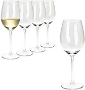 Wijnglazen set - 12x stuks - glas - transparant - 410 ml