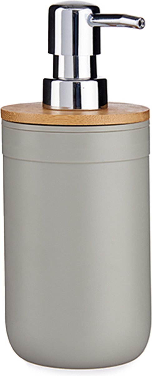 Berilo Zeeppompje/dispenser - kunststof - lichtgrijs - 350 ml - navulbaar - keuken/toilet/badkamer