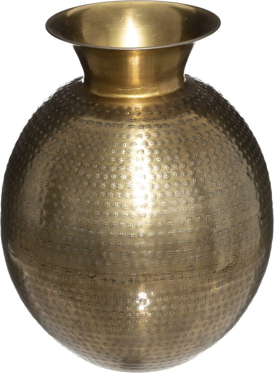 Atmosphera Bloemenvaas - van stijlvol metaal - 40 x 28 cm - metallic brons - vaas