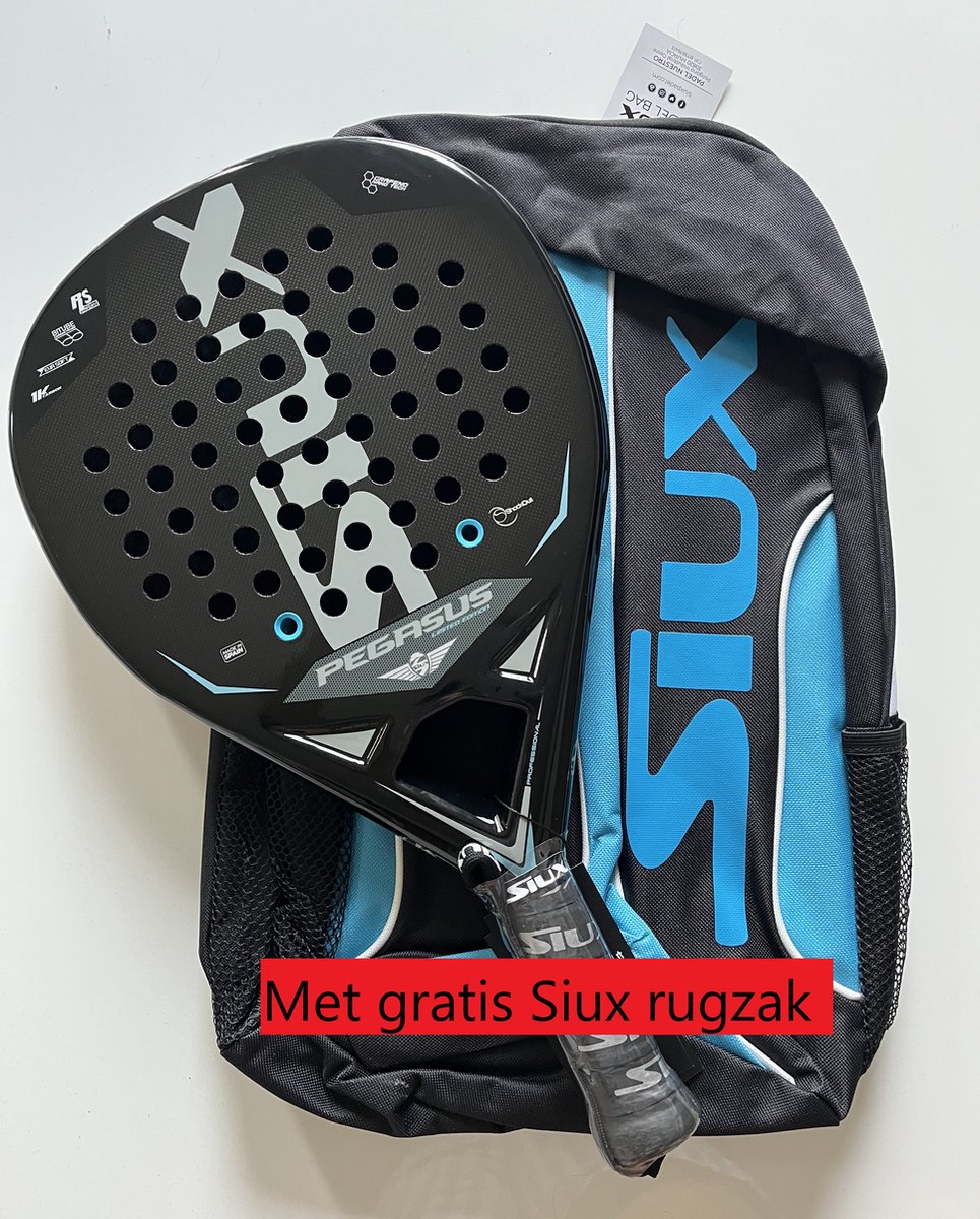 Siux Pegasus 1K Limited Edtion Padel racket met gratis Siux rugzak
