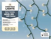 Lumineo Kerstverlichting - warm wit - 20 mtr - 400 lampjes - twinkle effect lichtsnoer