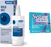 HYLO GEL® 300 Oogdruppels Droge Ogen - 10ml + 1 Stuk Systane Lid Wipe Reinigingsdoekje