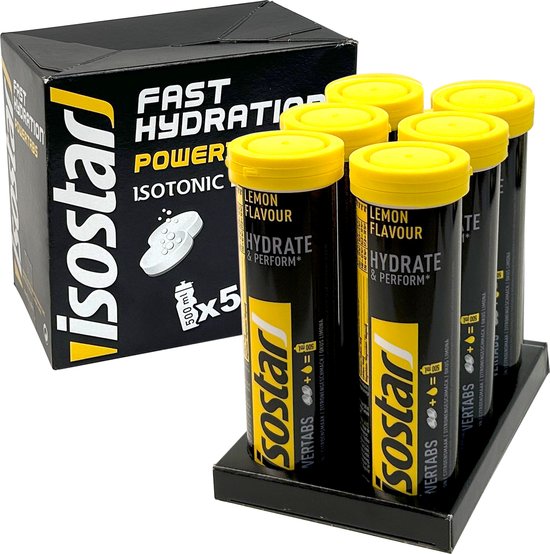 Isostar | Powertabs Hydrate & Perform | Citroen | 5 x 500 ml | Sportdranken