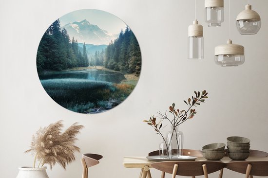 WallCircle - Cercle Mural - Branches - Nature - Arbres - Cercle Décoration murale Murale - Cercle Mural - Tableaux Ronds - 140x140 cm - Cercle Mural - Plastique