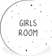 WallCircle - Wandcirkel - Muurcirkel - Quotes - Girls room - Meisjes - Kind - Spreuken - Aluminium - Dibond - ⌀ 60 cm - Binnen en Buiten