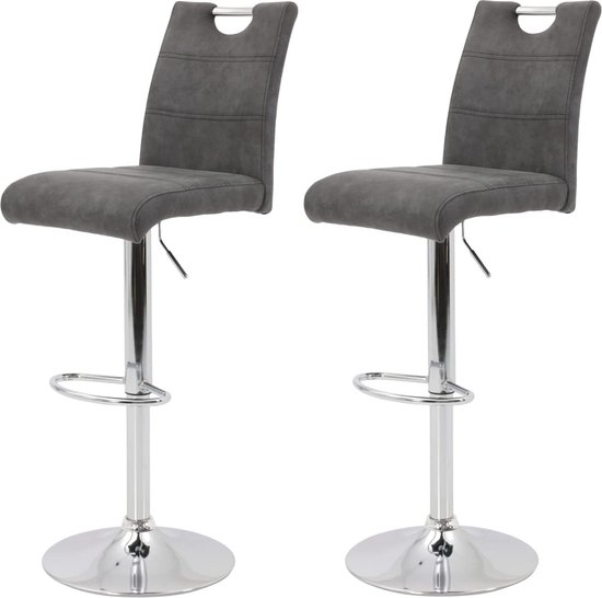 vidaXL Barkruk - Zwart - 45 x 56 x 103.5 cm - UV-bestendig PE-rattan