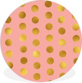 WallCircle - Wandcirkel ⌀ 140 - Patroon - Cirkel - Roze - Ronde schilderijen woonkamer - Wandbord rond - Muurdecoratie cirkel - Kamer decoratie binnen - Wanddecoratie muurcirkel - Woonaccessoires
