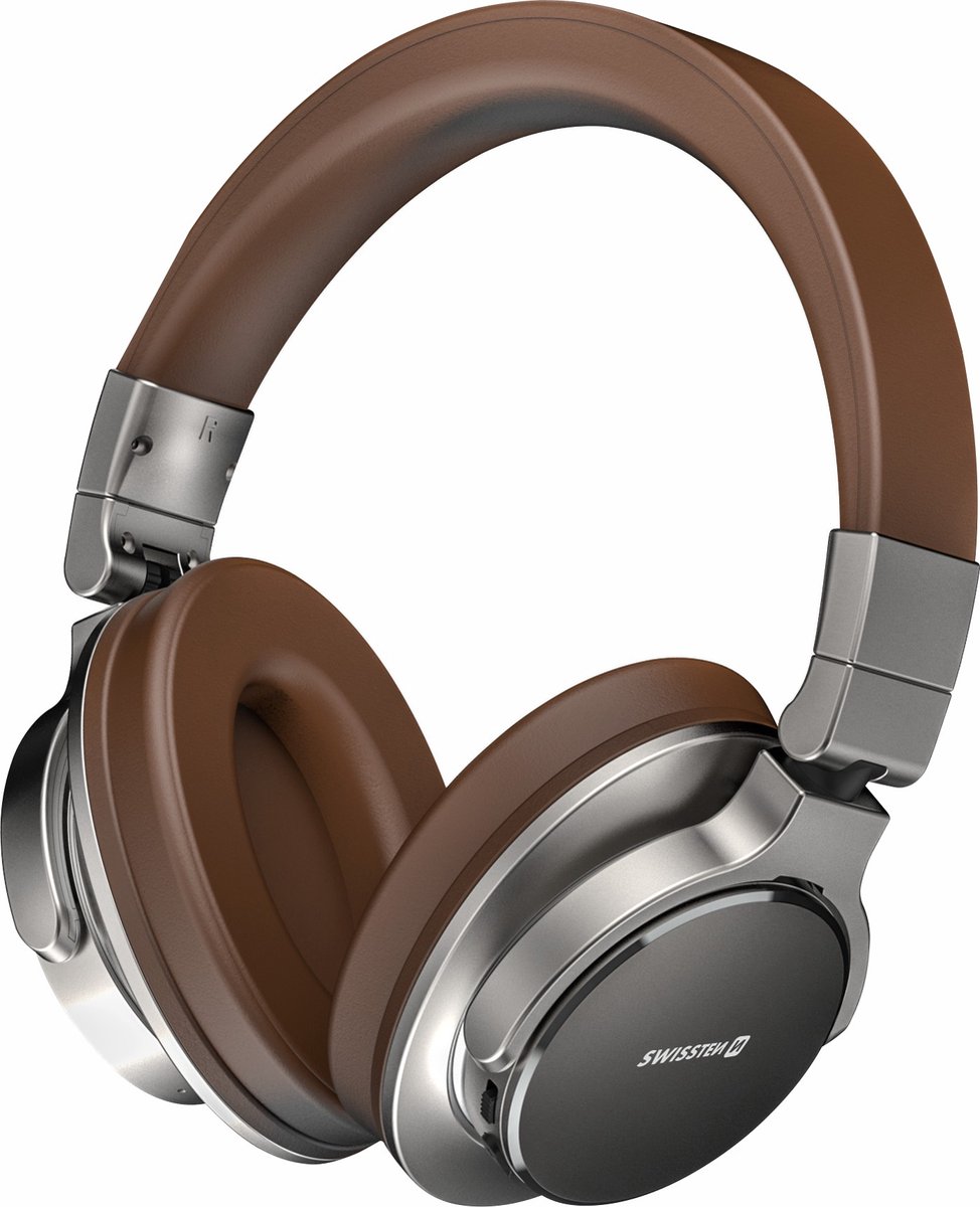 Swissten Jumbo - Draadloze Bluetooth Over-ear koptelefoon - Bruin