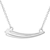 EAR IT UP - Collier - Étoile filante - Argent 925 - 40 à 45 cm - 1 pièce