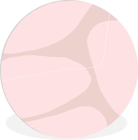 WallCircle - Cercle mural ⌀ 60 - Rose - Formes géométriques - Abstrait - Tableaux ronds salon - Assiette murale ronde - Décoration murale cercle - Décoration chambre intérieur - Décoration murale cercle mural - Accessoires de maison