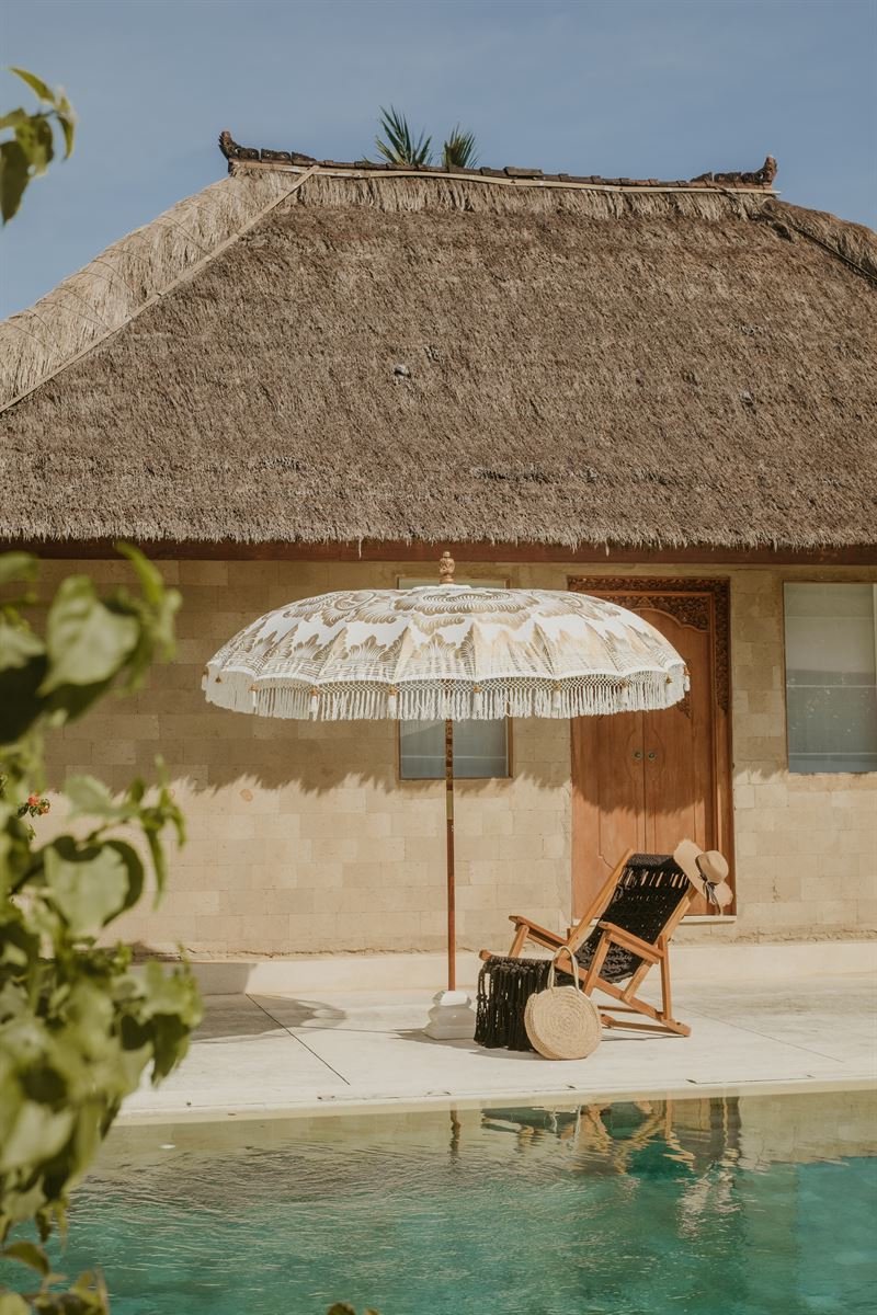 Bali parasol - vol goud créme - 250 cm