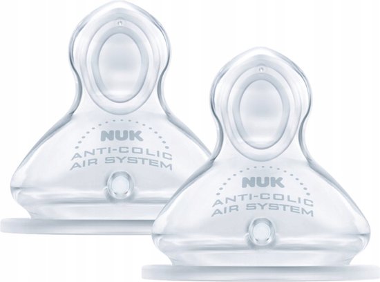 NUK biberon First Choice+ Flow Control | 6-18 mois | Contrôle de  température | Tétine en silicone | Valve anti-coliques | Sans BPA | 360 ml  | Rose | 1