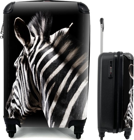 MuchoWow® Koffer - Zebra - - Zwart Portret - binnen 55x40x20 cm en... | bol.com