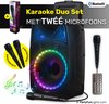 PartyFunLights Bluetooth karaoke party speaker - Party verlichting - microfoon - afstandsbediening