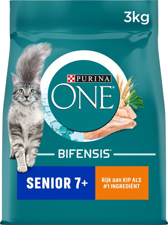 Purina ONE Senior - Kattenvoer Kip & Volkoren Granen - 3 kg |