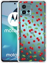 Motorola Moto G72 Hoesje Kersen - Designed by Cazy