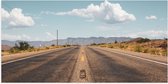 WallClassics - Poster (Mat) - Weg in Amerika - 100x50 cm Foto op Posterpapier met een Matte look