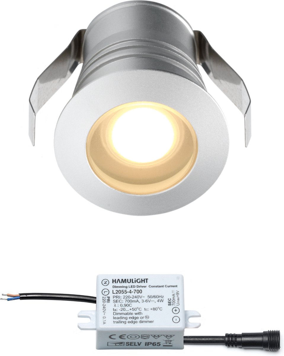 LED inbouwspot Burgos in | warmwit | 3 watt | dimbaar | spots | spotjes | LED spots | plafond verlichting