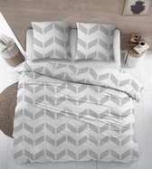 Sleepnight - Katoen Grey Gestreept - LP003200 - B 270 x L 220 cm - Lits-jumeaux extra breed -