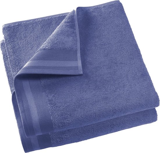 De Witte Lietaer Contessa - Drap de douche - 70x140 cm - Lot de 2 - Bleu saphir