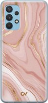 Hoesje geschikt voor Samsung Galaxy A32 4G - Rose Marble - Marmer - Roze - Soft Case Telefoonhoesje - TPU Back Cover - Casevibes