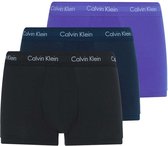 Calvin Klein - 3-pack Low Rise Trunk Boxershorts Zwart / Blauw / Blauw - 4KU - M