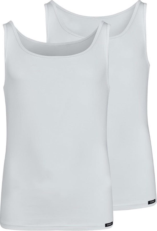 Skiny Topje dames - 2 Pack 0500 White - maat 140 (140) - Meisjes Kinderen - Katoen/elastaan- 030036-0500-140